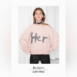 NWOT & Other Stories x Kim Gordon Pink Her Sweatshirt Size S